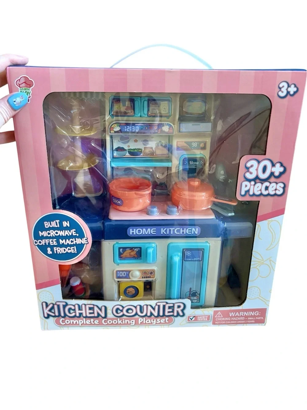 Kitchen Counter Complete Cooking Playset Toy — 30+ Pieces
